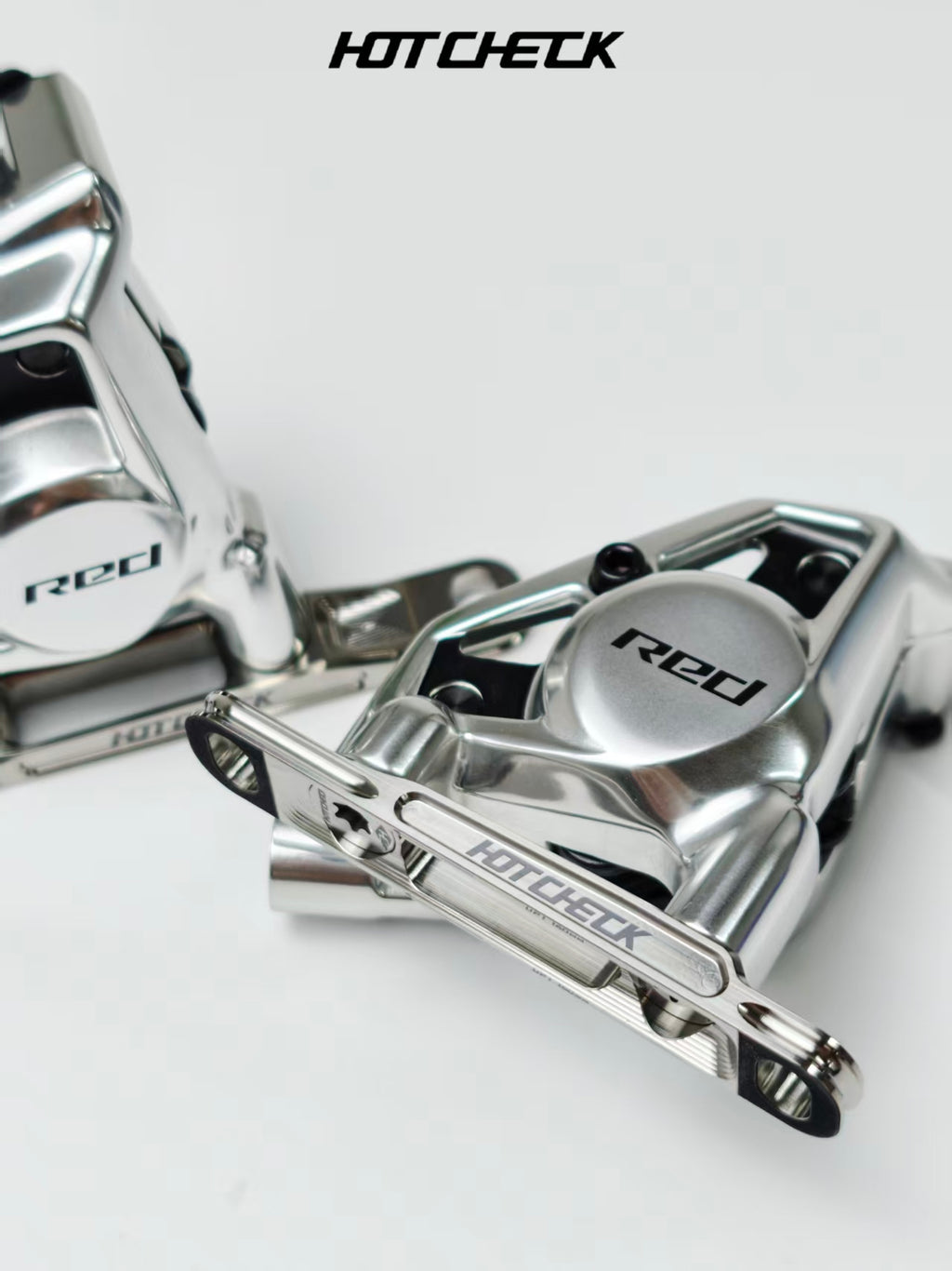 HOTCHECK S-Grade Titanium Front Flat Mount Brake Caliper Adapter Kit – 60 mm / 70 mm