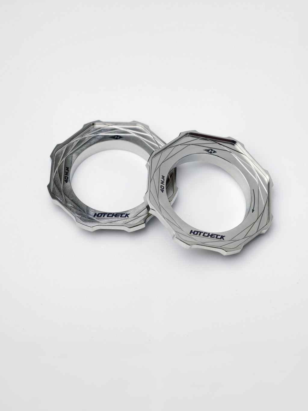 HOTCHECK S-Grade Titanium Centrelock Rotor Lockring Set – External Tool Type (Pair)