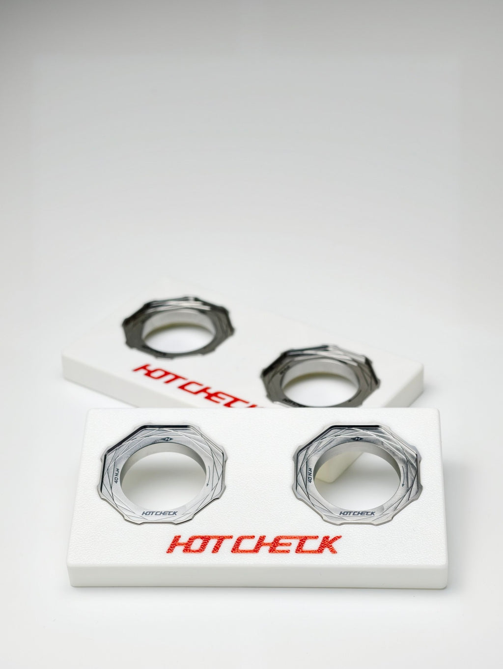 HOTCHECK S-Grade Titanium Centrelock Rotor Lockring Set – External Tool Type (Pair)