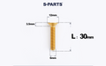 S-Parts Titanium Headset Top Cap Preload Bolt - M6 x 30mm Countersunk