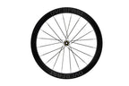 Cycling wheel with 'Overfast' branding on a white background