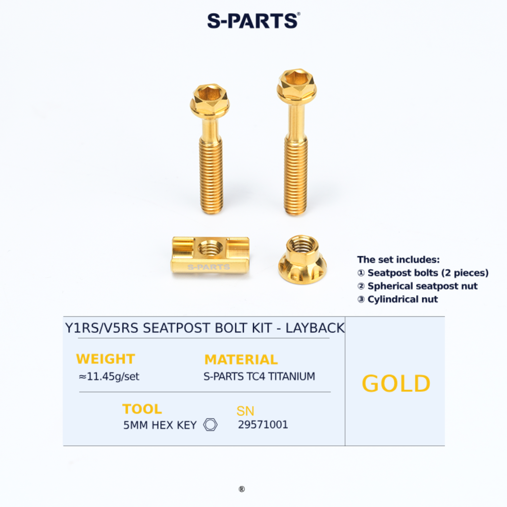 s parts titanium bolts - gold