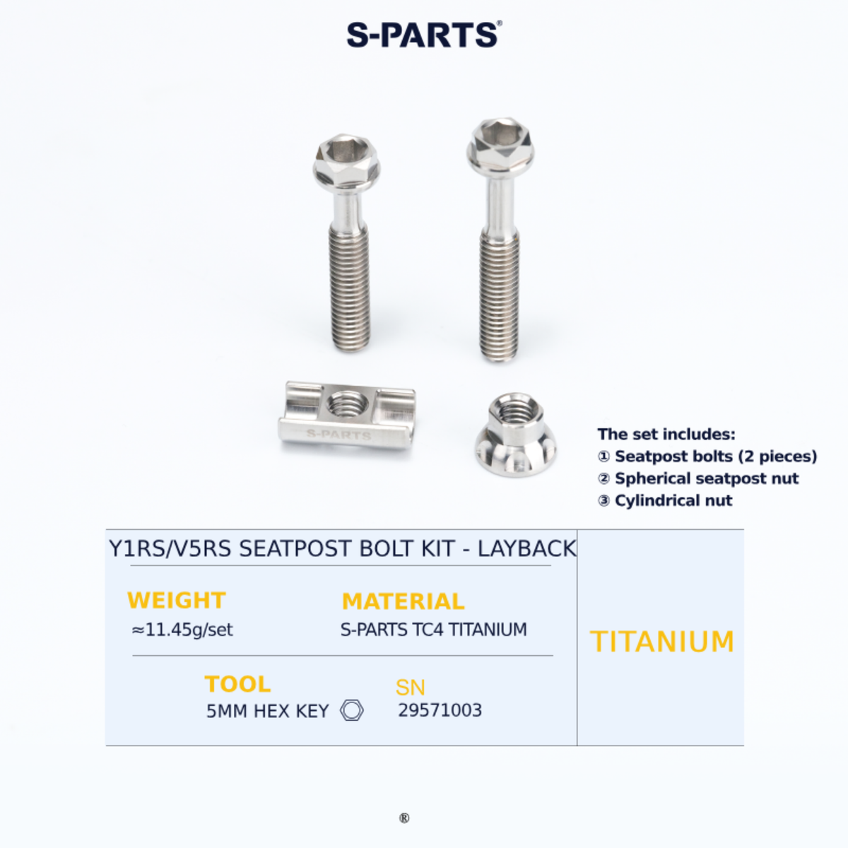 s parts titanium bolts