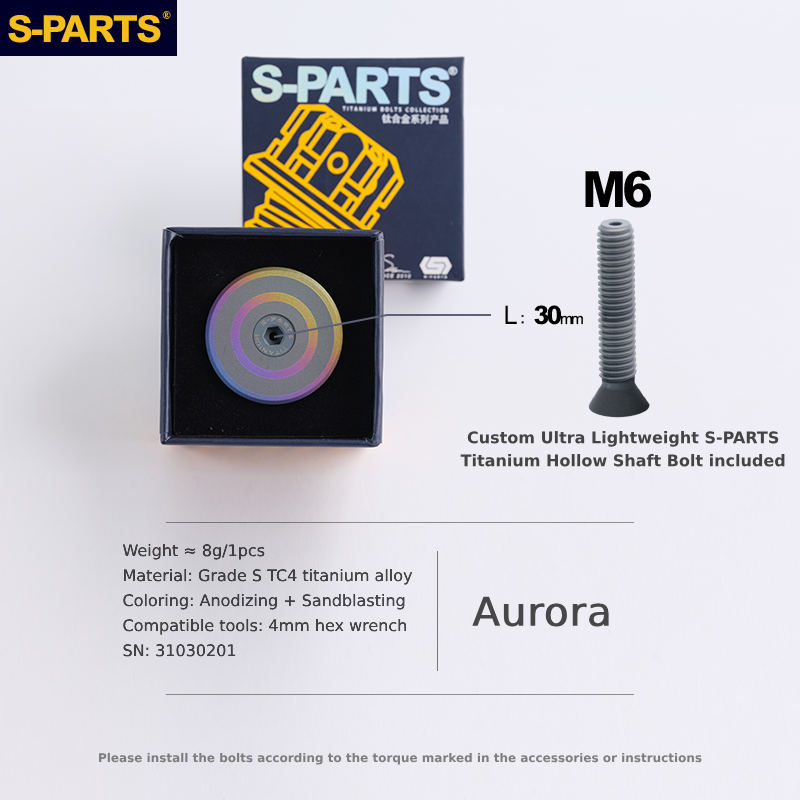 S-Parts Titanium 31.8mm Headset Top Cap Assembly - ARTIST SERIES