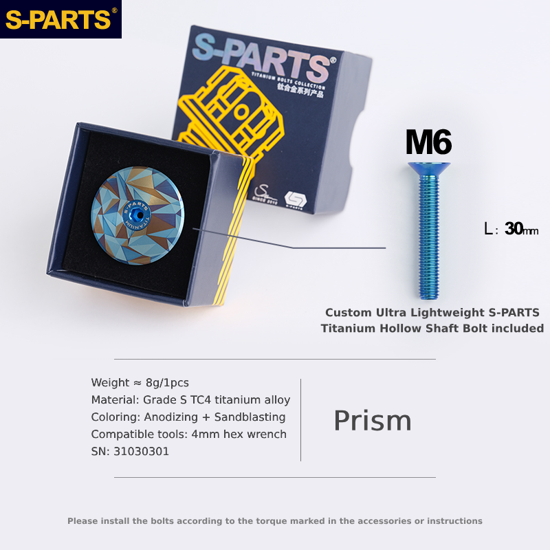 S-Parts Titanium 31.8mm Headset Top Cap Assembly - ARTIST SERIES
