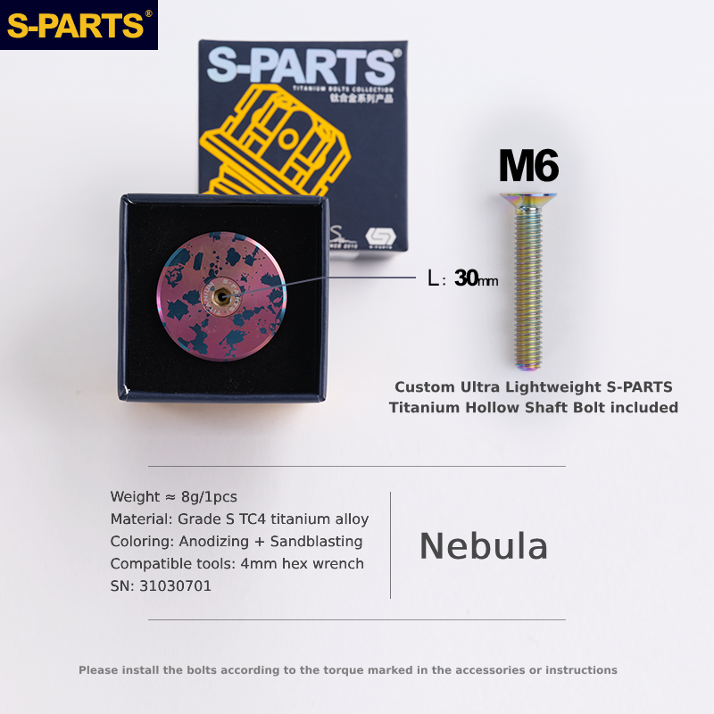 S-Parts Titanium 31.8mm Headset Top Cap Assembly - ARTIST SERIES