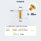 S-PARTS SL SERIES M6 x 22mm Countersunk Headset Top Cap Bolt