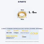 S-Parts Titanium CentreLock Disc Rotor Lockring (Internal)
