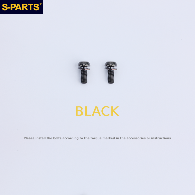 S-Parts Titanium Bottle Cage Bolts Domed Head Twin Pack (2 PCS)