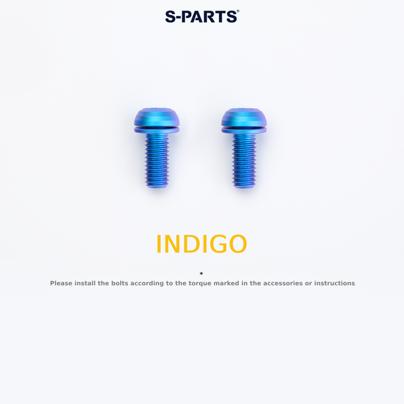 S-Parts Titanium Bottle Cage Bolts Domed Head Twin Pack (2 PCS)