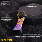 S-Parts Titanium 3DAM Out Front Garmin Mount - Compatable with Roval Rapide Cockpit - SHORT VERSION