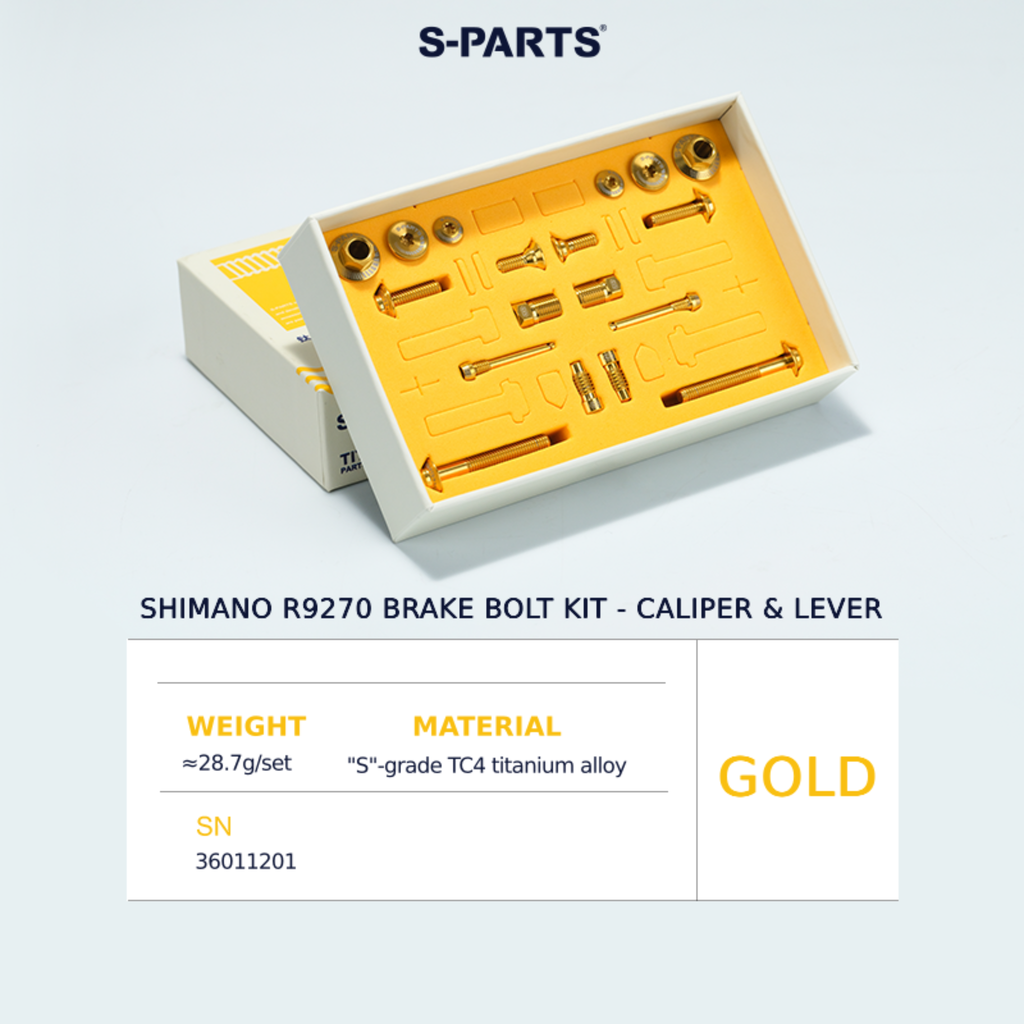 S-Parts Titanium Brake Bolt Kit - Compatible with Shimano Ultegra R8150, R8170 & Dura Ace R9250, R9270