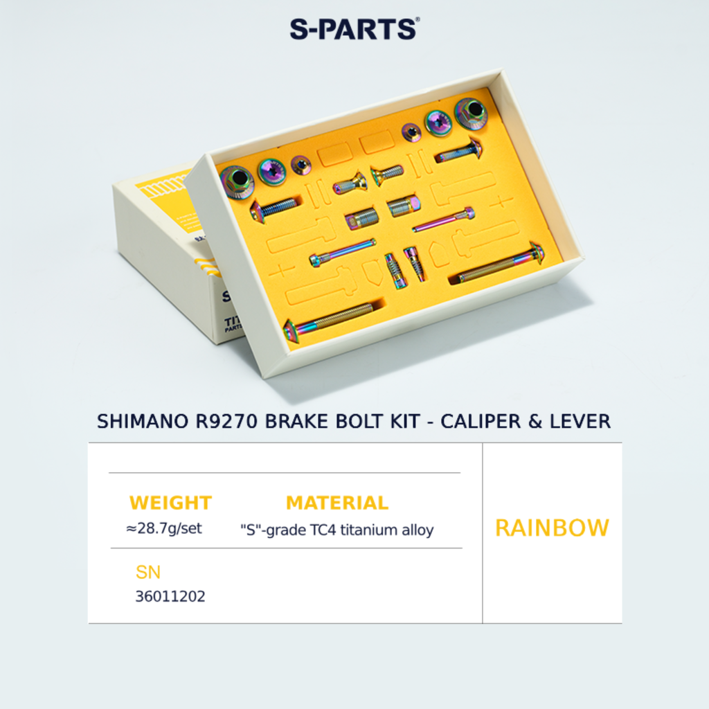 S-Parts Titanium Brake Bolt Kit - Compatible with Shimano Ultegra R8150, R8170 & Dura Ace R9250, R9270