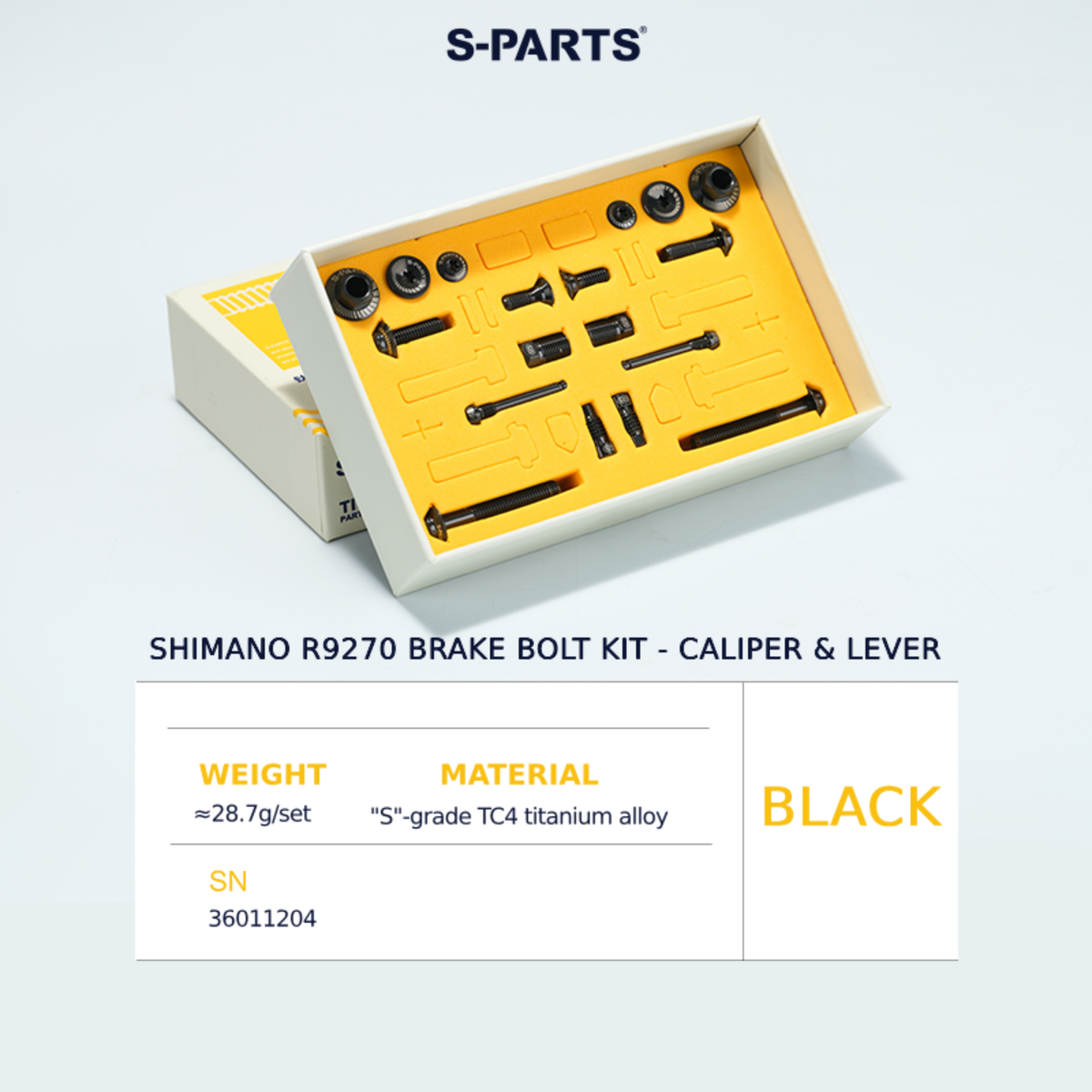 S-Parts Titanium Brake Bolt Kit - Compatible with Shimano Ultegra R8150, R8170 & Dura Ace R9250, R9270