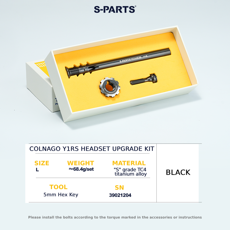 S-Parts Titanium - COLNAGO Y1RS Titanium Steerer Tube Preload System | S M L