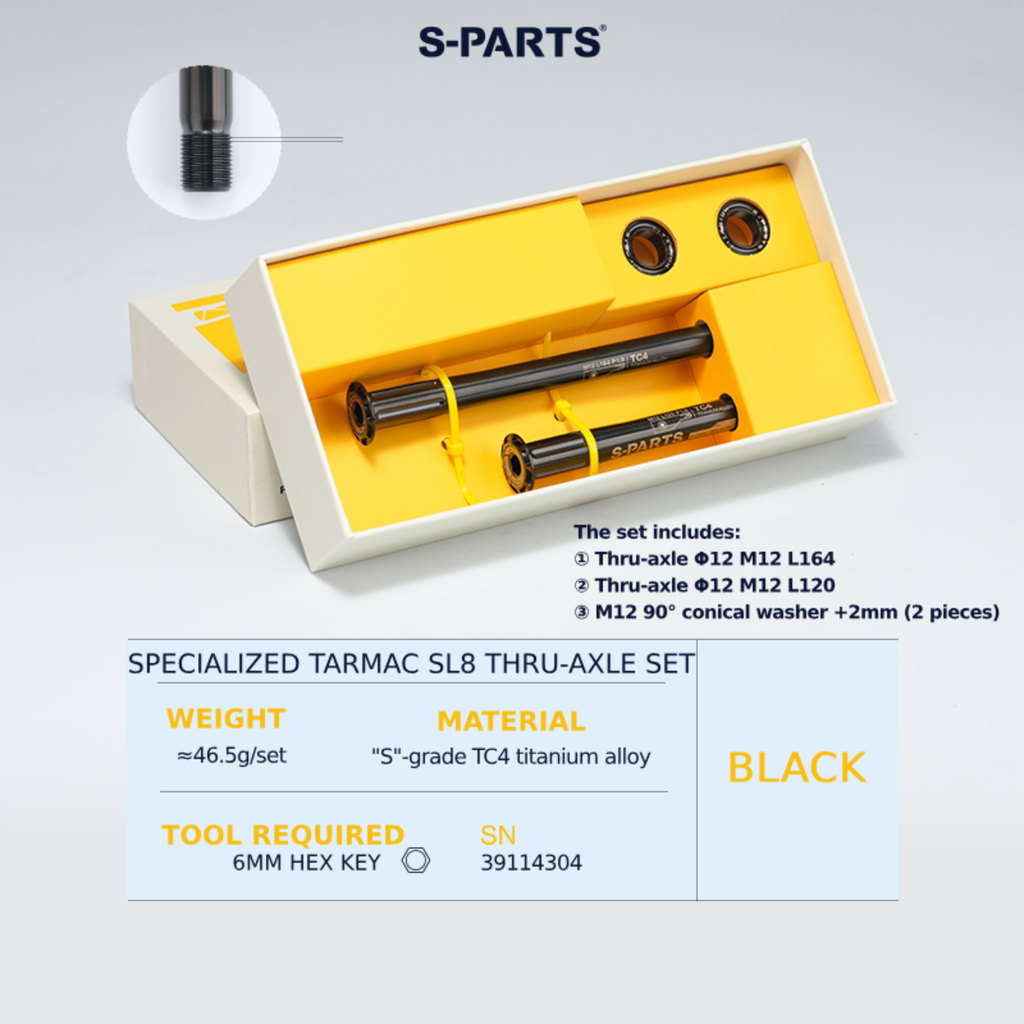 S-Parts Titanium Bolt Thru Axle Kit - Specialized Tarmac SL8