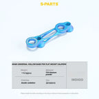 Blue metal component with technical details on a white background, featuring the brand 'S-Parts'.