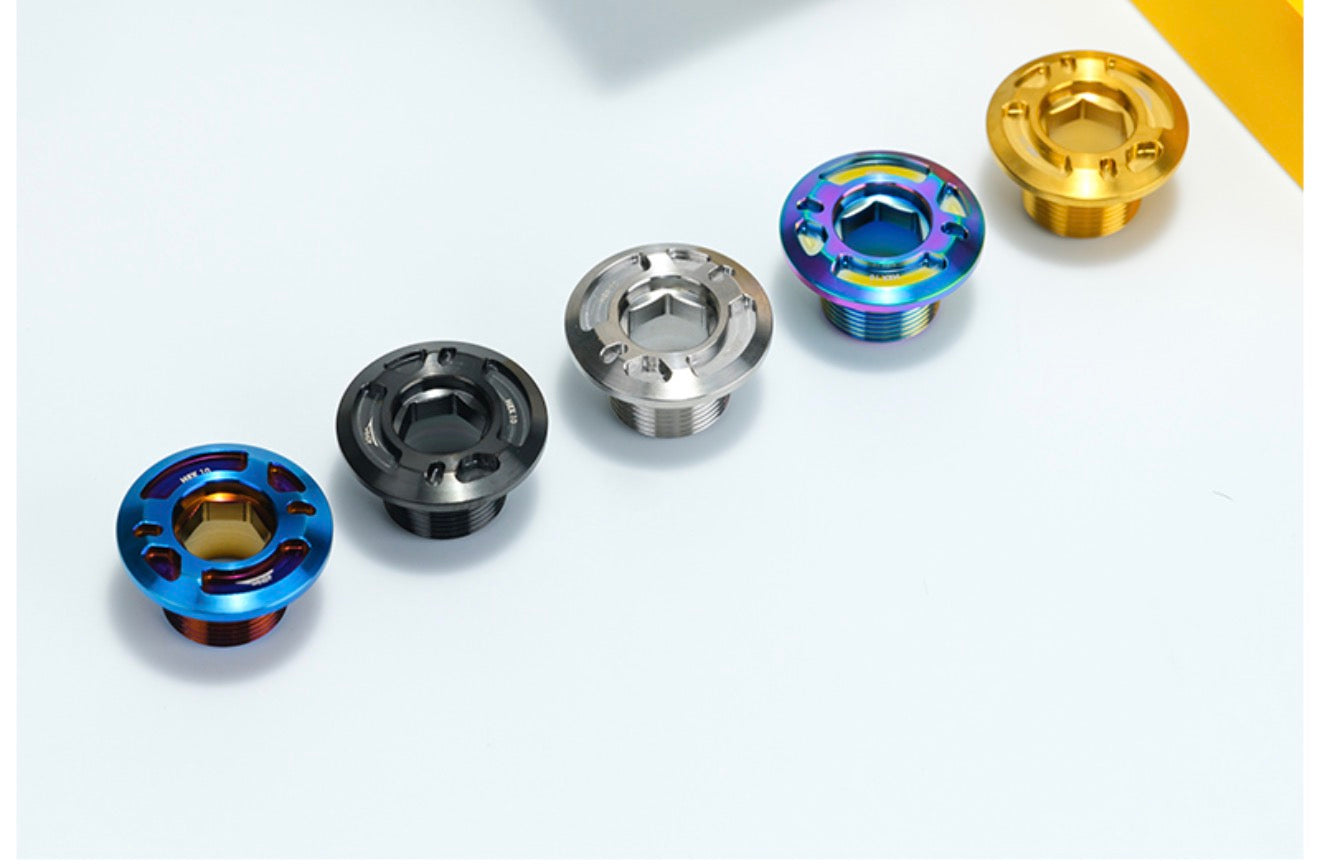 S-Parts Titanium Cybrei GP-3 Crank Bolt & Self Extraction Cap