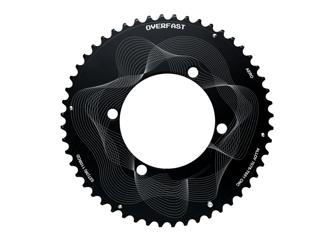 Overfast Aero Alloy Chainrings 52/36t - 110BCD