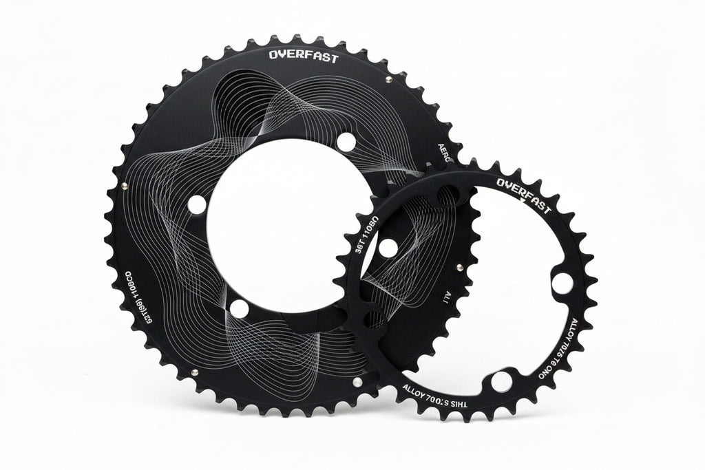 Overfast Aero Alloy Chainrings 52/36t - 110BCD