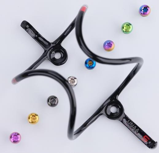 S-Parts Titanium Bottle Cage Bolts Domed Head Twin Pack (2 PCS)