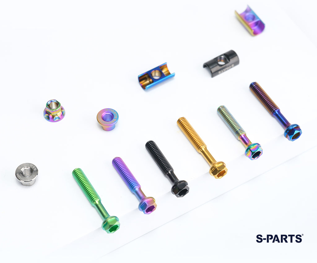 s parts titanium bolts - multicolour