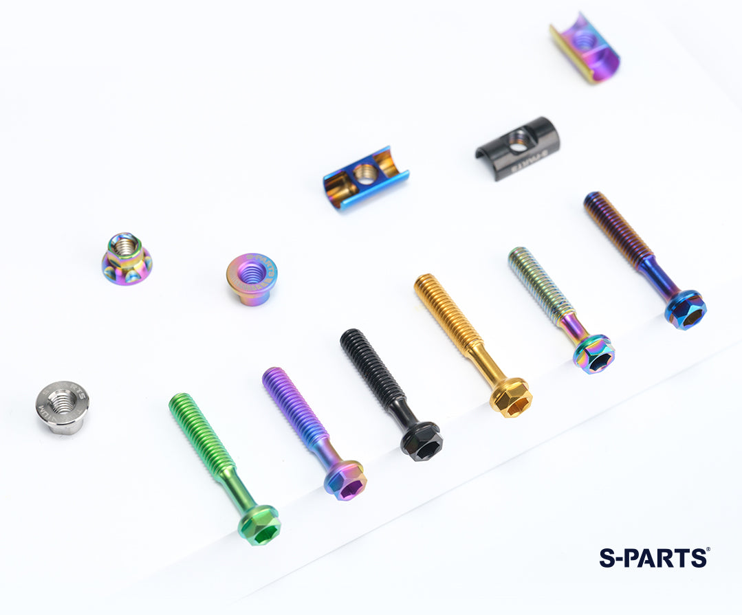 s parts titanium bolts - multicolour
