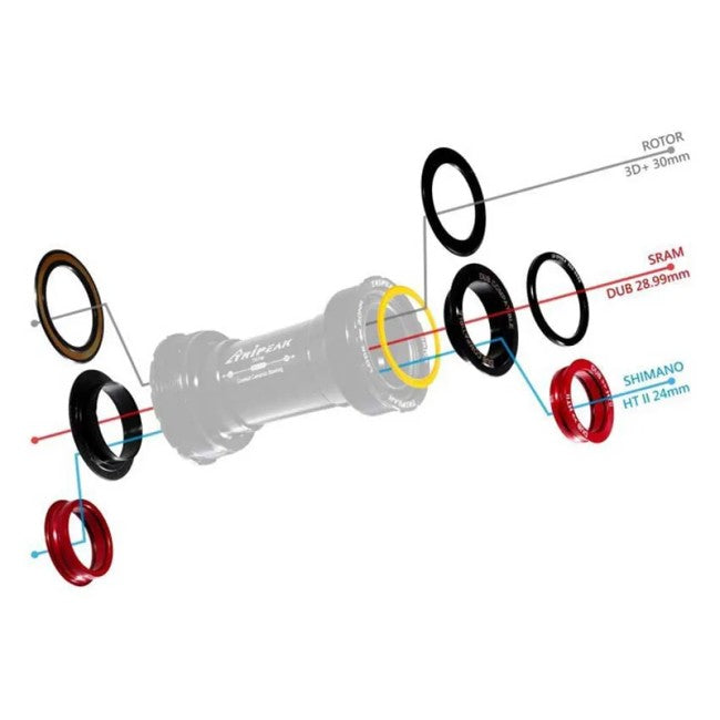 Tripeak T47 86mm (86.5mm) G5 3-in-1 Ceramic Bottom Bracket
