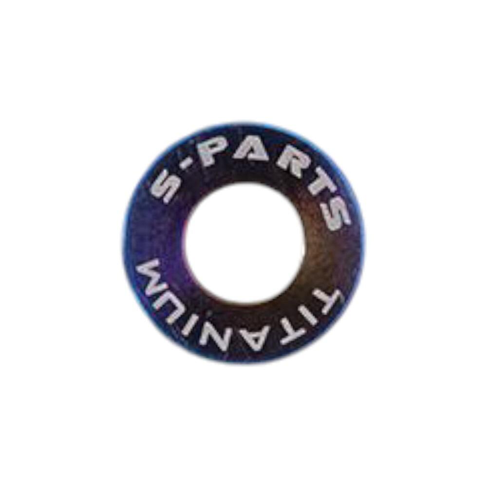 S-Parts Titanium Flat Mount Caliper Bolt Spacers/Washers M5