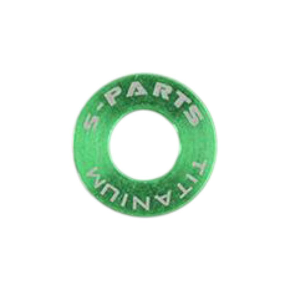 S-Parts Titanium Flat Mount Caliper Bolt Spacers/Washers M5