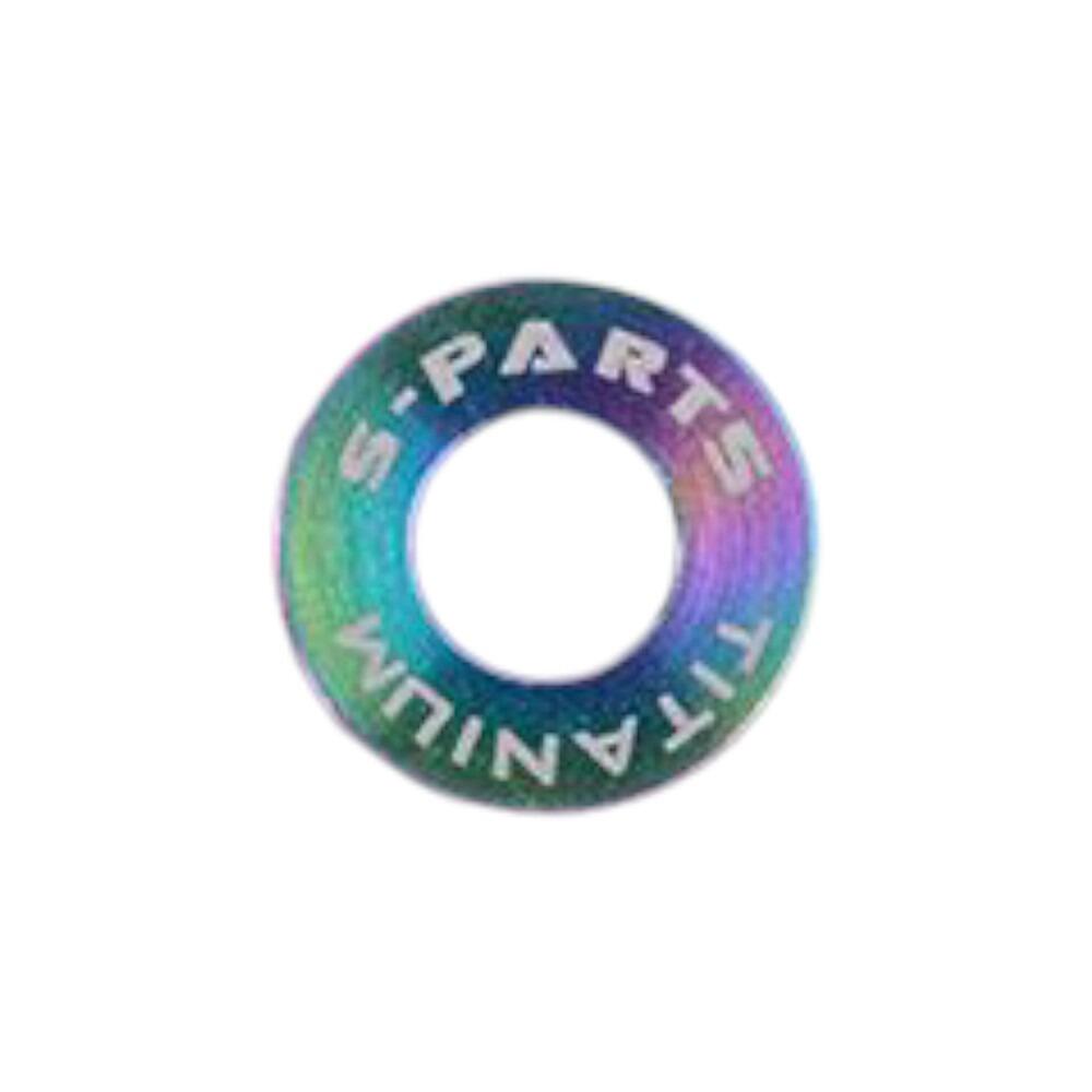 S-Parts Titanium Flat Mount Caliper Bolt Spacers/Washers M5
