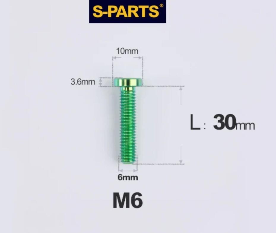 S-Parts Titanium Top Tube Clamp Wedge Seatpost Bolt - M6 x 30mm -  Compatible with Specialized Tarmac SL7 / SL8 / Venge