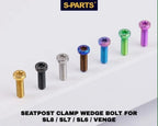 S-Parts Titanium Top Tube Clamp Wedge Seatpost Bolt - M6 x 30mm -  Compatible with Specialized Tarmac SL7 / SL8 / Venge