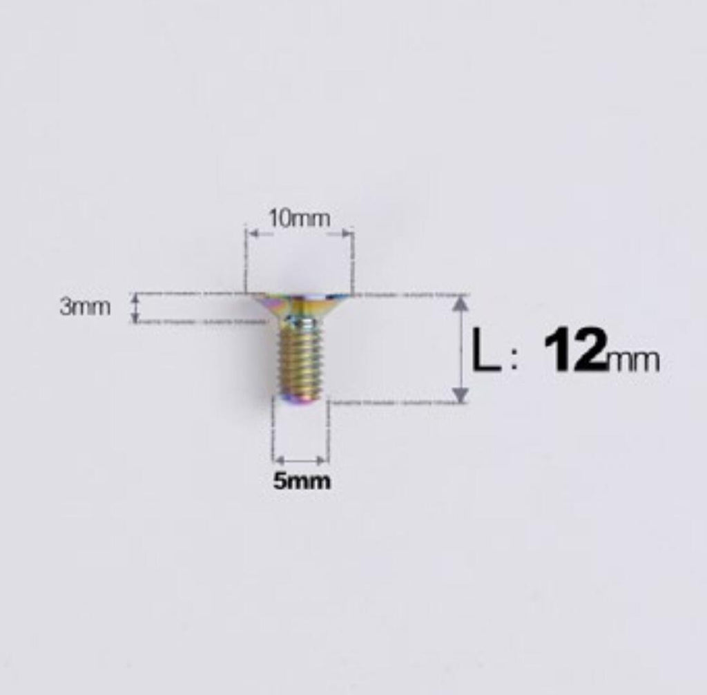 S-Parts Titanium Bottle Cage Bolts Countersunk Head Twin Pack (2 PCS)