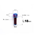 S-Parts Titanium Universal Titanium Stem Bolts M5 x 18mm Slimline Head