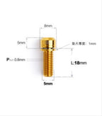 S-Parts Titanium Universal Titanium Stem Bolts M5 x 18mm Slimline Head