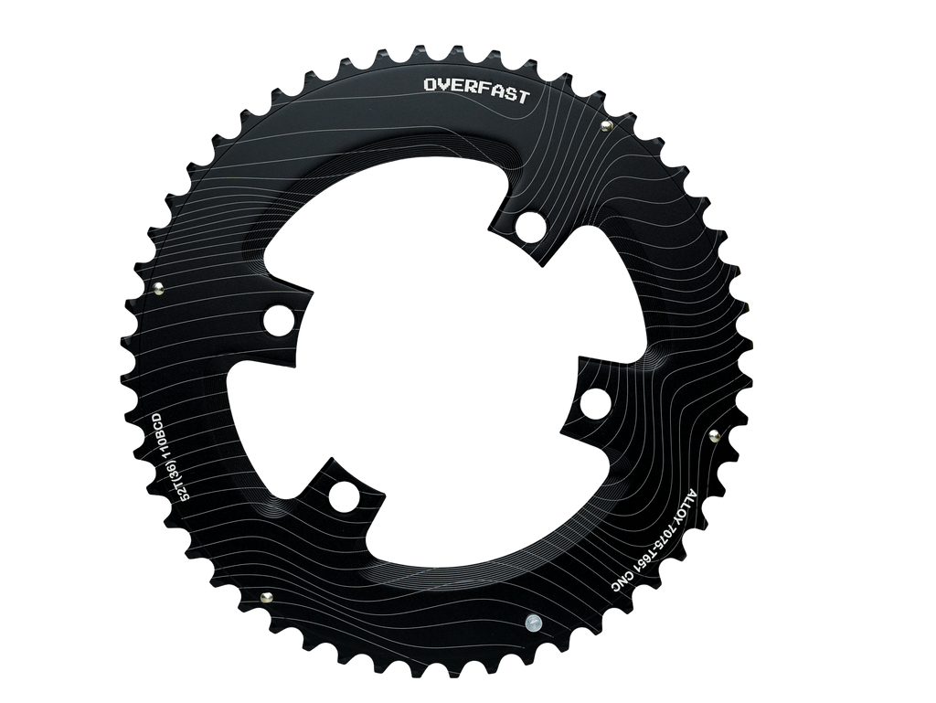 Overfast Lightweight Alloy Chainrings 52/36t - 110bcd