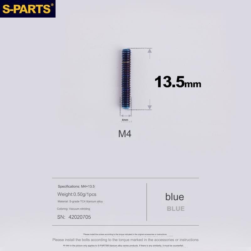 S-Parts Titanium M4 x 13.5mm Limit Screws