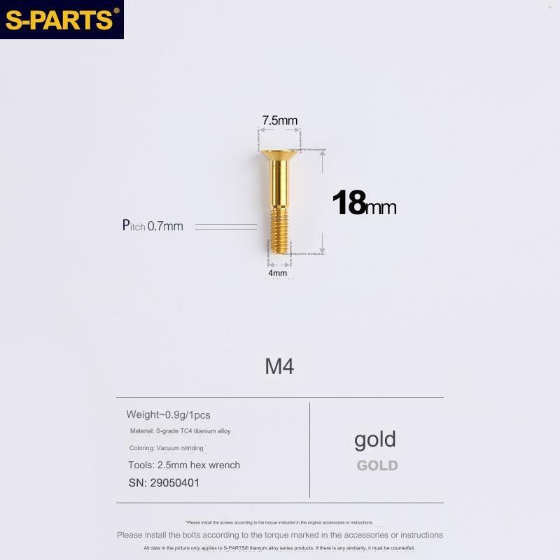S-Parts Titanium M4 x 18mm Jockey/Pulley Wheel Bolt - Compatible with SRAM AXS ROAD UPPER (NON XPLR)