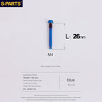 S-Parts Titanium M4 x 26mm Brake Pad Pin - Compatible with (SHIMANO ROAD / GRAVEL)