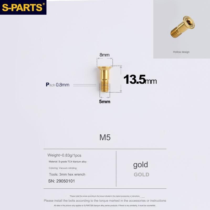 S-Parts Titanium M5 x 13.5 Jockey/Pulley Wheel Bolt - Comaptible with SRAM AXS ROAD LOWER