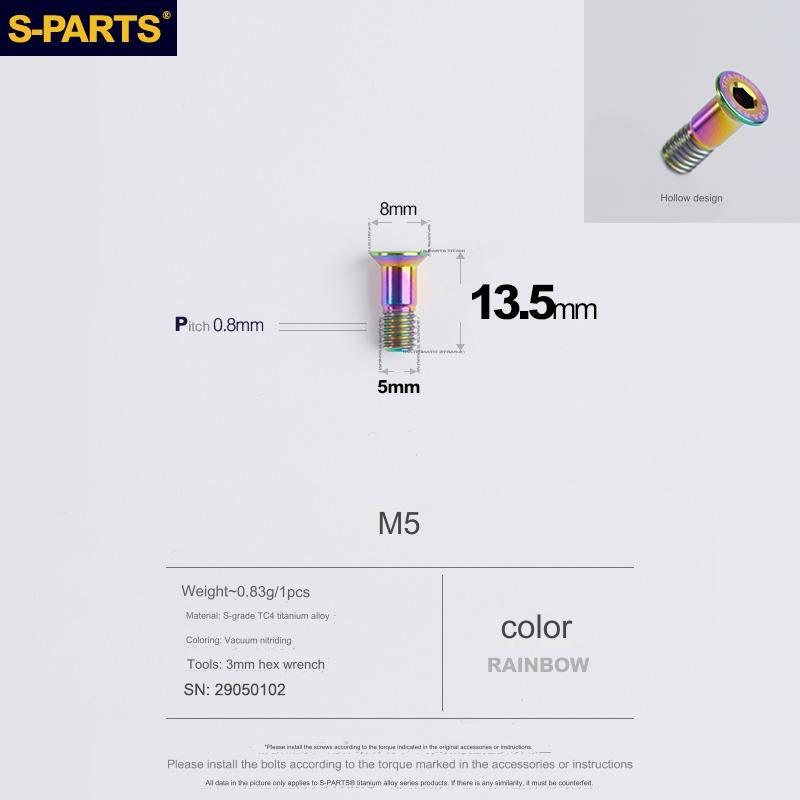 S-Parts Titanium M5 x 13.5 Jockey/Pulley Wheel Bolt - Comaptible with SRAM AXS ROAD LOWER