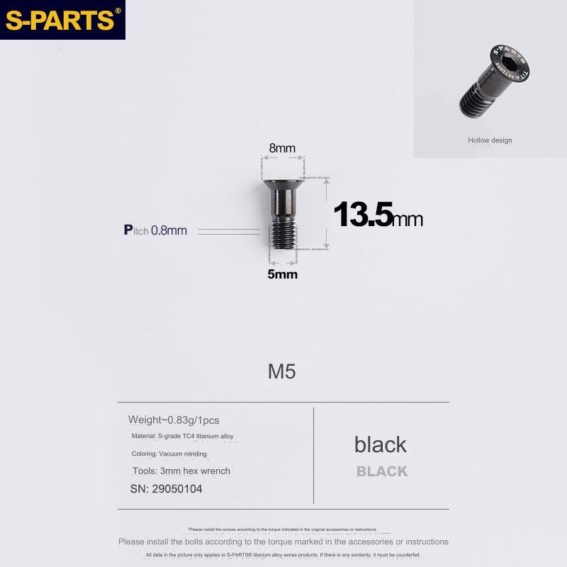 S-Parts Titanium M5 x 13.5 Jockey/Pulley Wheel Bolt - Comaptible with SRAM AXS ROAD LOWER