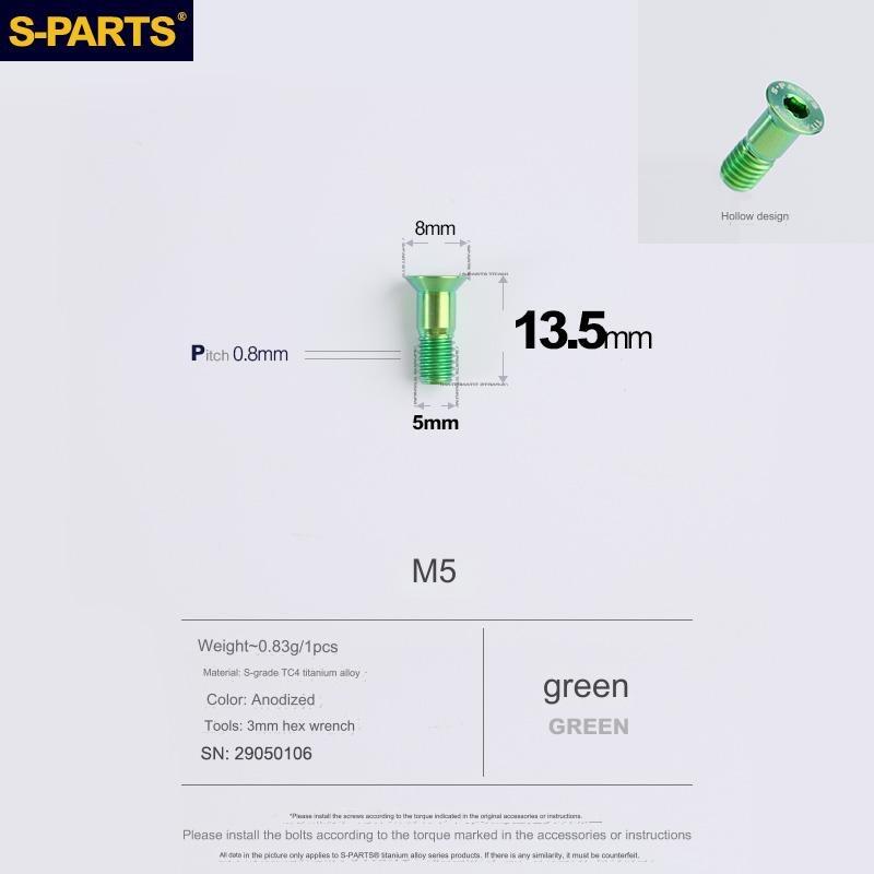 S-Parts Titanium M5 x 13.5 Jockey/Pulley Wheel Bolt - Comaptible with SRAM AXS ROAD LOWER