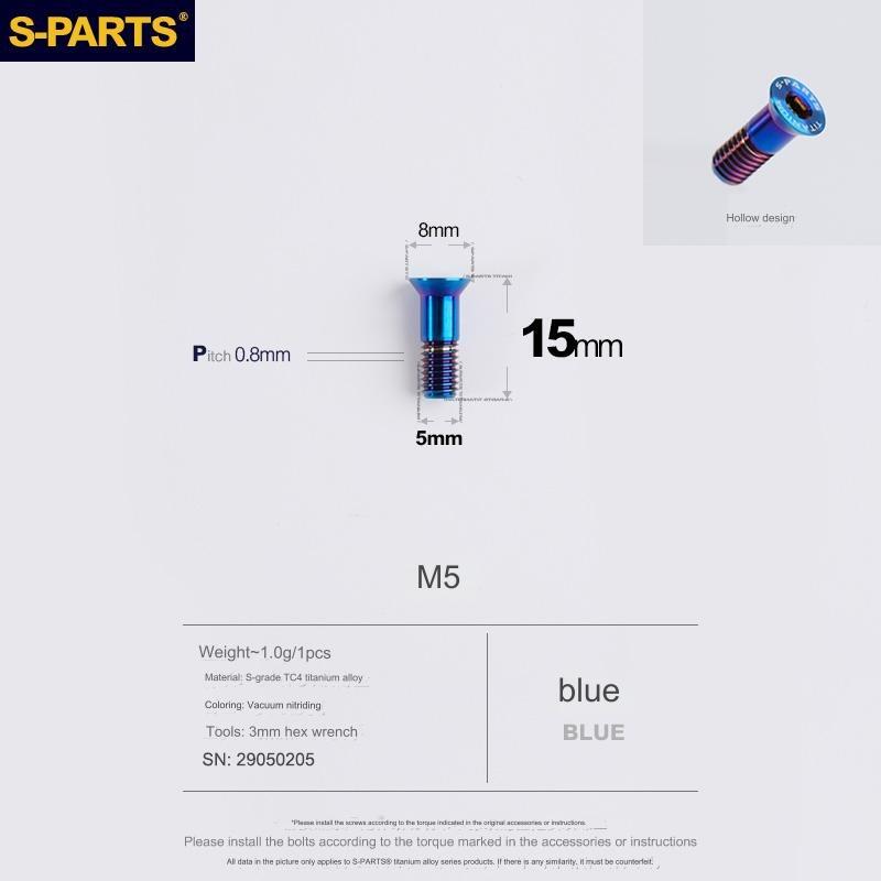 S-Parts Titanium M5 x 15mm Jockey/Pulley Wheel Bolt
