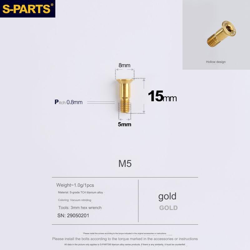 S-Parts Titanium M5 x 15mm Jockey/Pulley Wheel Bolt