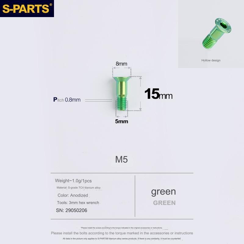 S-Parts Titanium M5 x 15mm Jockey/Pulley Wheel Bolt