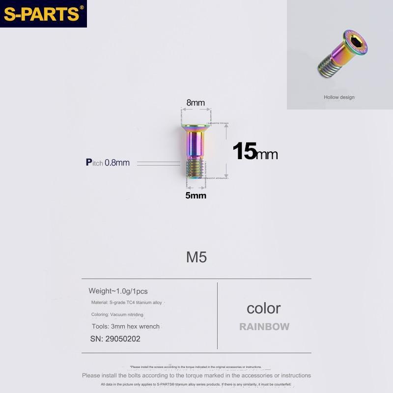S-Parts Titanium M5 x 15mm Jockey/Pulley Wheel Bolt