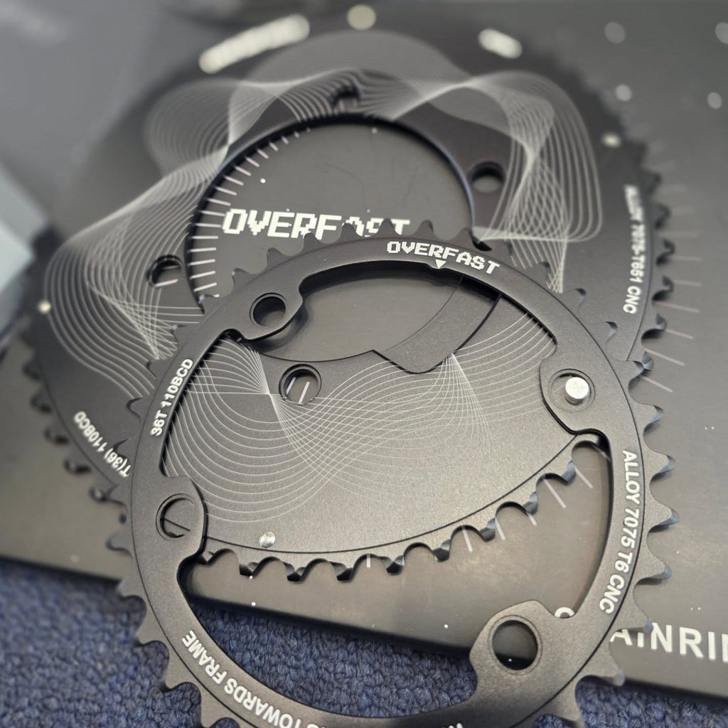 Overfast Aero Alloy Chainrings 52/36t - 110BCD