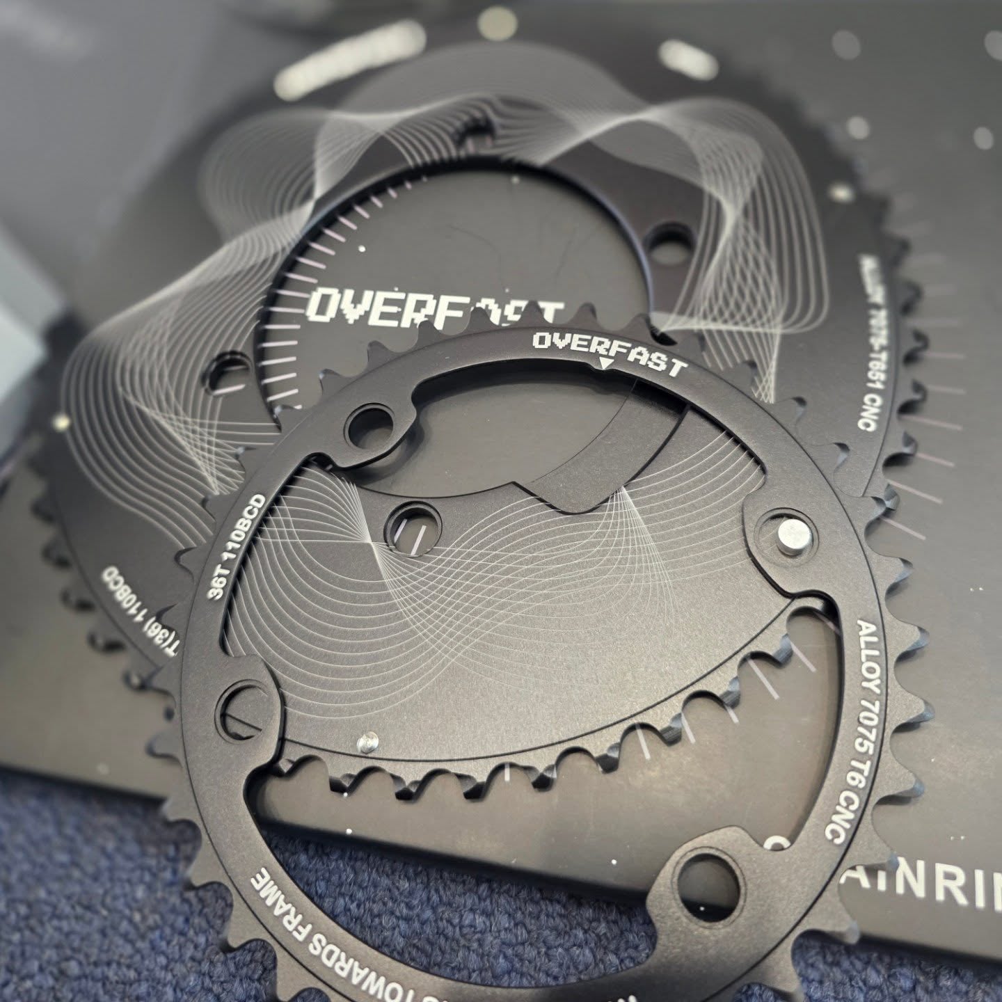 Overfast Aero Alloy Chainrings 52/36t - 110BCD